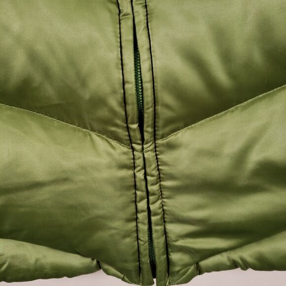 Eddie Bauer Vest Mens Small Neon Green Full Zip Goose Down Puffer Jacket Adult - Picture 4 of 12
